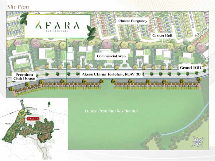 siteplan ruko afara