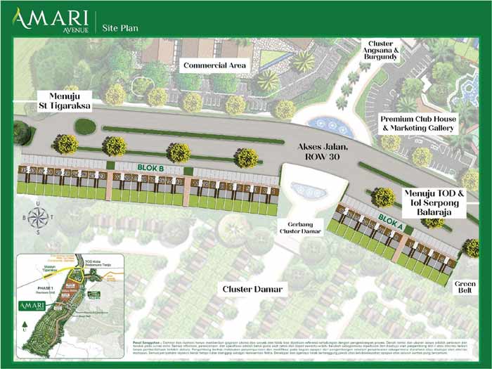 siteplan ruko amari kota podomoro
