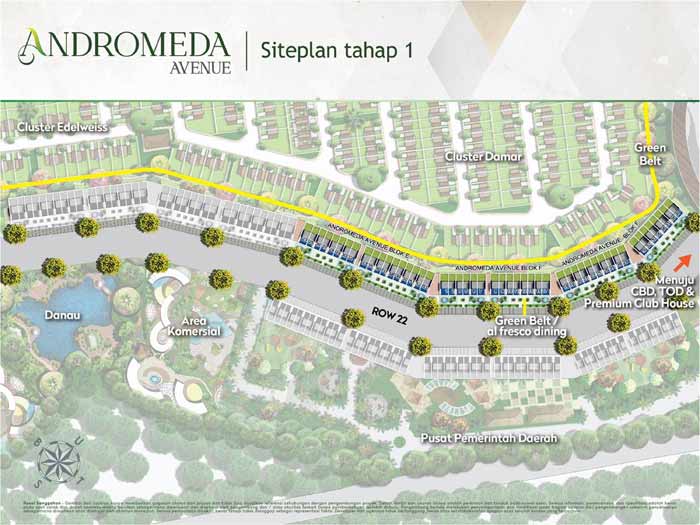 siteplan ruko andromeda